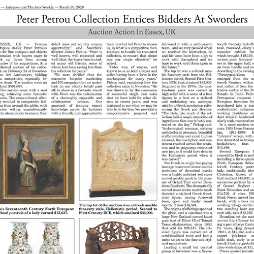 Peter Petrou Collection Entices Bidders at Sworders